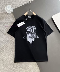 Chanel 2025 Printed Short Sleeve High Quality Original Short Sleeve Imported Fabric With Top Ma fs9a47km