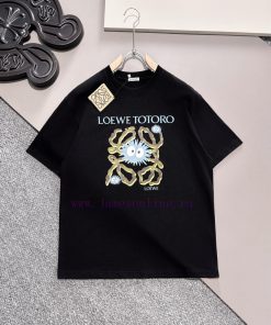 LOEWE 2025 Printed Short Sleeve High Quality Original Short Sleeve Top Manufacturing Technology 1xfxylh9