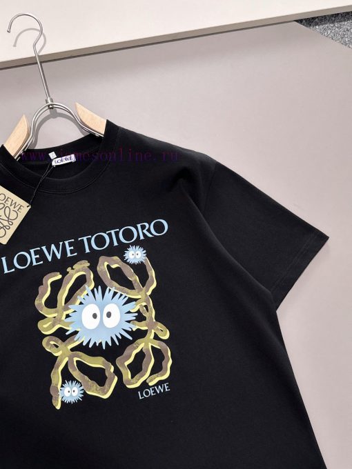 LOEWE 2025 Printed Short Sleeve High Quality Original Short Sleeve Top Manufacturing Technology 1xfxylh9 - Image 5