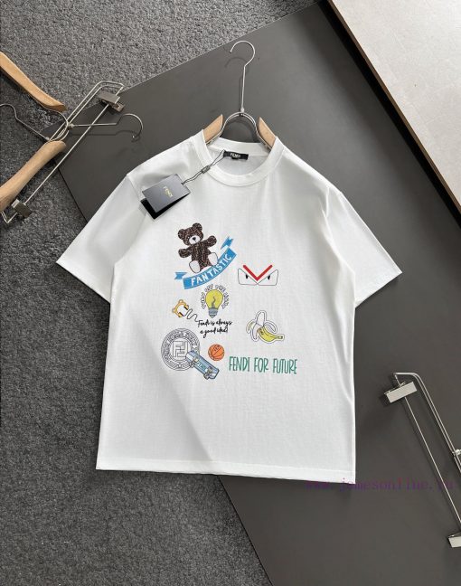 FENDI 2025 Printed Short Sleeve High Quality Original Short Sleeve Imported Fabric With Top Man x33v7z48