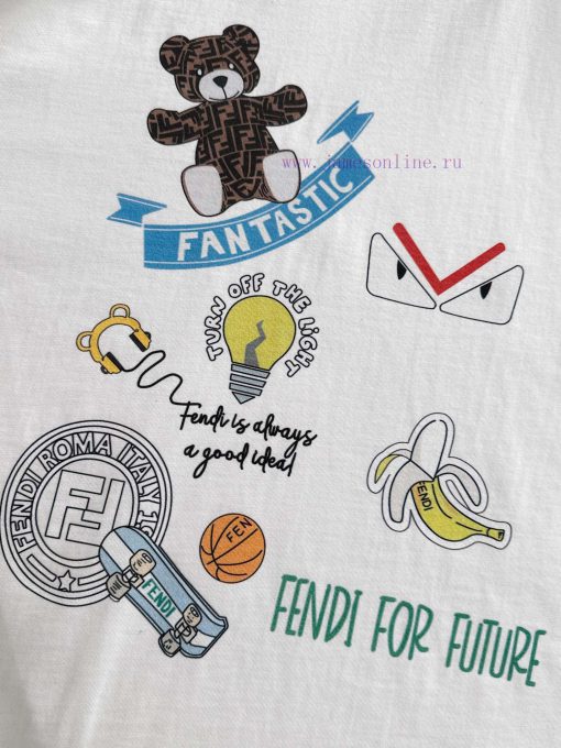 FENDI 2025 Printed Short Sleeve High Quality Original Short Sleeve Imported Fabric With Top Man x33v7z48 - Image 5