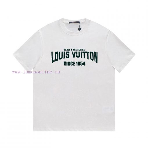 LV 25ss Minimalist Trendy Brand Graphic And Text Combination T-shirtUsing 32 Count Double Yarn h79wyxyc - Image 2