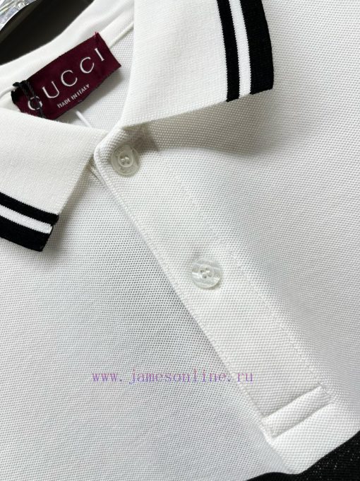 GUCC Ⅰ Gucci Striped Printed New Polo ShirtOriginal Fabric Original Customized Accessories Offi qcvrs6sc - Image 6