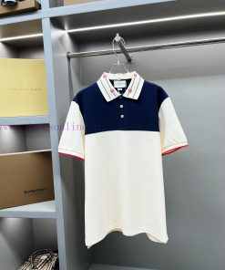 GUCC Ⅰ Gucci Color Blocked Embroidered New Polo ShirtOriginal Fabric Original Customized Access ppq7ygbd
