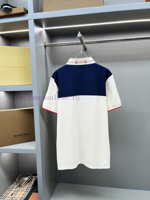 GUCC Ⅰ Gucci Color Blocked Embroidered New Polo ShirtOriginal Fabric Original Customized Access ppq7ygbd - Image 8