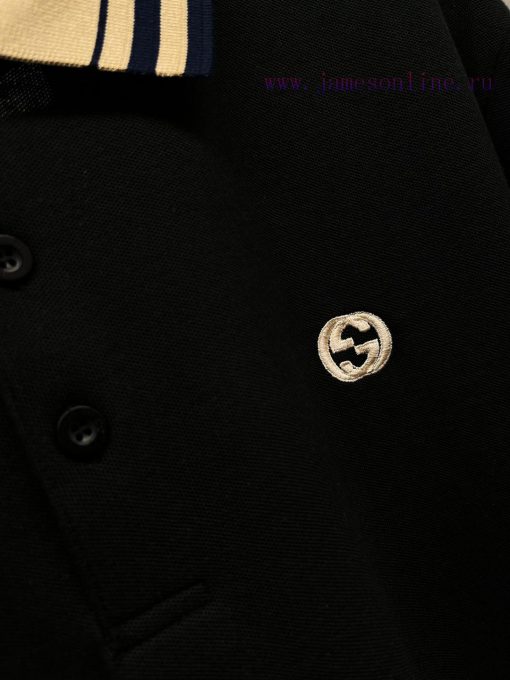 GUCC Ⅰ Gucci Double G Embroidered New Polo ShirtOriginal Fabric Original Customized Accessories 0mfk07vf - Image 7