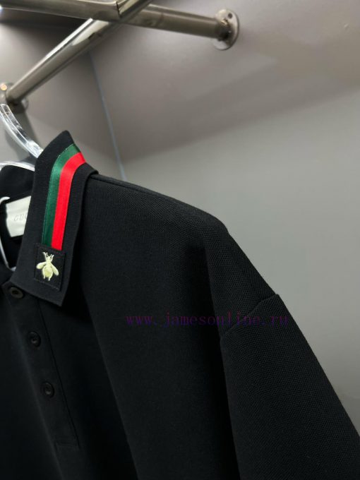 GUCC Ⅰ Gucci Neck Pointed Bee Ribbon New Polo ShirtOriginal Fabric Original Customized Accessor x5qvh9q1 - Image 7
