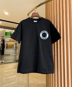 Burberry Logo Pattern Decal Cotton Short Sleeved T-shirt BUR Flagship Product The Treasure Of T izmvbazf