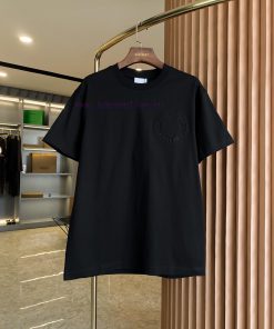 Burberry Round Embroidered Short Sleeved T-shirt With Micro LogoBUR Flagship Premium Goods The tprectr5