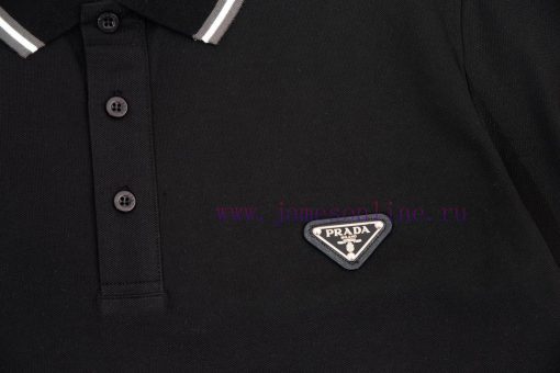 ️PRADA Collar Triangle Logo Polo ShirtUpgraded Inspired By Retro 80sOriginal Fabric Official Sa htmlltnp - Image 6