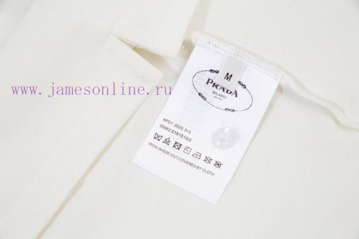 PRADA Collar Triangle Logo Polo ShirtUpgraded Inspired By Retro 80sOriginal Fabric Official Sam 76c7heto - Image 9
