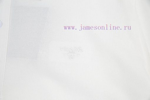 PRADA Triangular Logo Polo ShirtUpgraded Inspired By Retro 80sOriginal Fabric Official Same Sty 18jk5tcd - Image 6