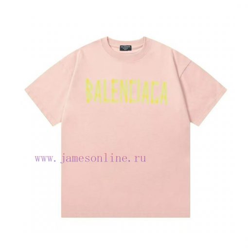 Arrived The Next DayBalenciaga Balenciaga 2025 New Tape Pleated Letter Logo Unisex Short Sleeve k2m76l17 - Image 2