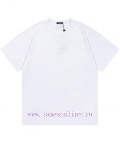 LV Lvjia 2025 New Three-dimensional Concave Convex Letter Logo Unisex Short Sleeved T-shirtCust qrfng0ja