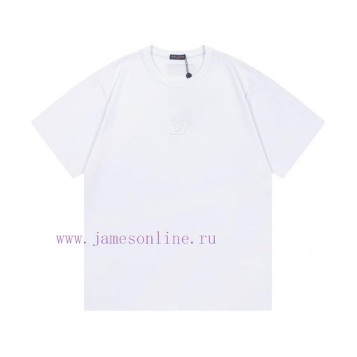 LV Lvjia 2025 New Three-dimensional Concave Convex Letter Logo Unisex Short Sleeved T-shirtCust qrfng0ja - Image 2