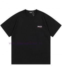 Balenciaga 2025 New Embroidered Wave Letter Logo Men's And Women's Short Sleeved T-shirtCustomi o0v78bvd