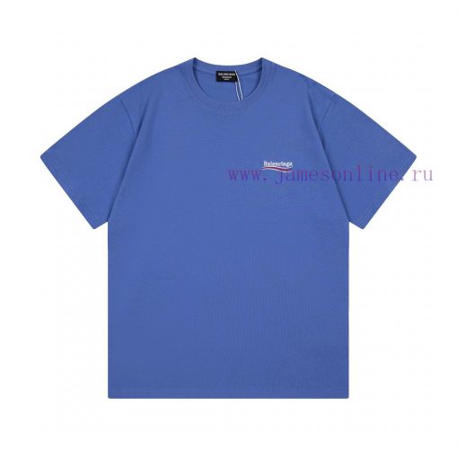 Balenciaga 2025 New Embroidered Wave Letter Logo Men's And Women's Short Sleeved T-shirtCustomi jjxlj4i5
