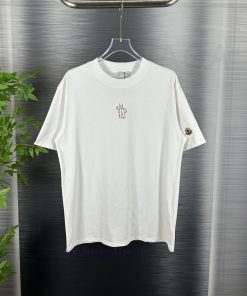 High End Original SpecificationsMONCLER 25Fw Chest Embroidery Logo 320G High-end Short Sleeved u6u2mjep
