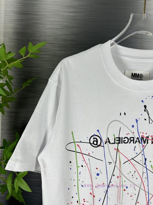 High End Original Specifications𝐌𝐚𝐢𝐬𝐨𝐧𝐌𝐚𝐫𝐠𝐢𝐞𝐥𝐚 Graffiti Printed Ribbon Magira 𝐌𝐌𝟔Summer Round S zpkccyzo - Image 5
