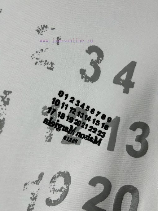 High End Original Specifications𝐌𝐚𝐢𝐬𝐨𝐧𝐌𝐚𝐫𝐠𝐢𝐞𝐥𝐚 Back Logo 6 Printed Magira 𝐌𝐌𝟔Summer Round Short yicex5ku - Image 6