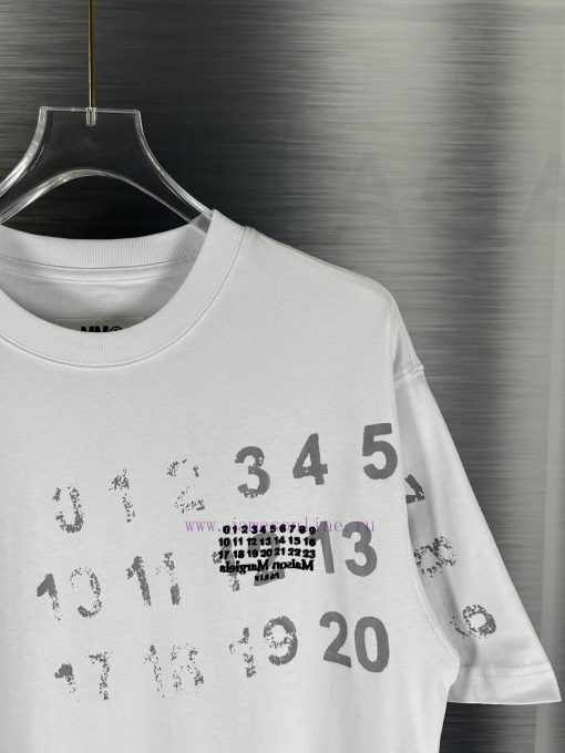 High End Original Specifications𝐌𝐚𝐢𝐬𝐨𝐧𝐌𝐚𝐫𝐠𝐢𝐞𝐥𝐚 Back Logo 6 Printed Magira 𝐌𝐌𝟔Summer Round Short yicex5ku - Image 8