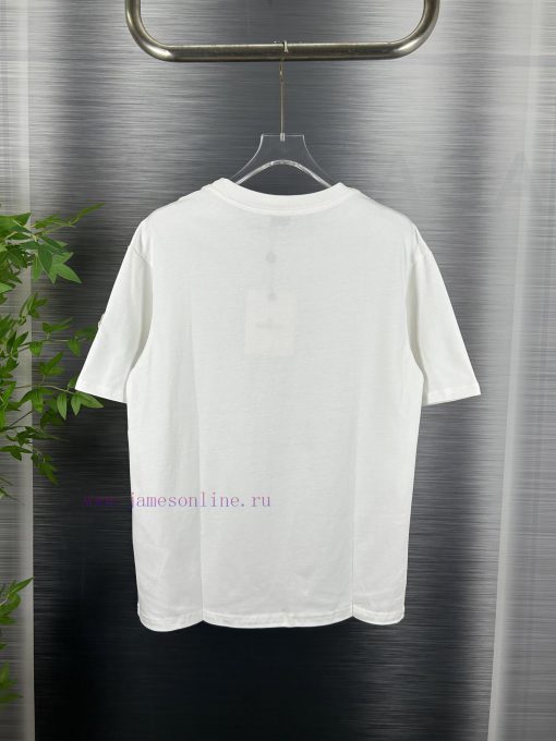 High End Original SpecificationsMONCLER 25Fw Chest Craft Print 320G High-end Short Sleeved Shir 4enjbrez - Image 3