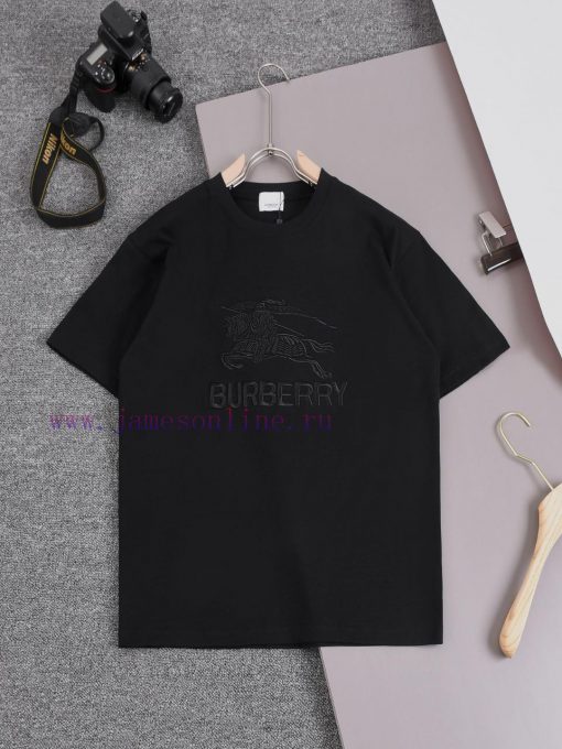 ️Burberry BurberryStereoscopic Warhorse Letters On The Chest 🪡 Embroidery*Customized 270g Combe 0h8tlnfr - Image 3
