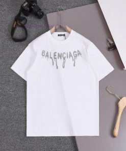 ️Balenciaga BalenciagaChest Letter Hot Stamping Diamond Logo*Customized 270g Combed Pure Cotton y3hlfc9v