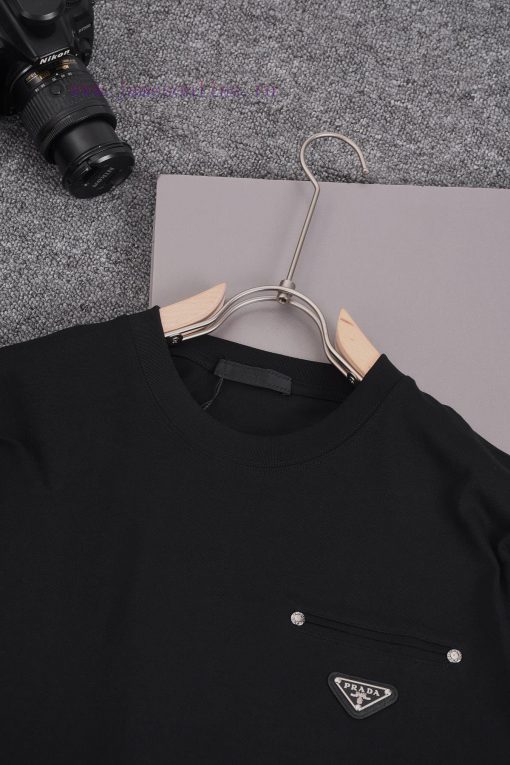 ️PRADA PRADAChest Triangular Badge Fake Pocket*Customized 270g Combed Pure Cotton Fabric Soft F wyvz8xcn - Image 3