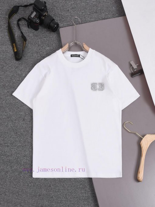 ️Balenciaga BalenciagaFront And Rear Double BB Hot Stamping Halo*Customized 270g Combed Pure Co 1f4z46zp - Image 2