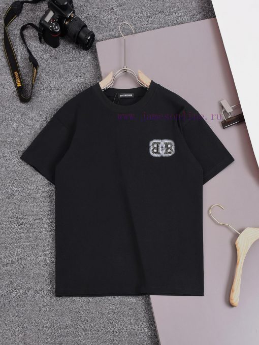 ️Balenciaga BalenciagaFront And Rear Double BB Hot Stamping Halo*Customized 270g Combed Pure Co 1f4z46zp - Image 4