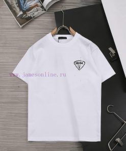 ️PRADA PRADAFront And Rear Triangle Logo With Printed Letters*Customized 270g Combed Pure Cotto lqd2fqst