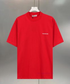 BALENCIAGA  Paris Front And Back English Letter LogoPrinted Pure Cotton Round Neck T-shirt Unis ushxszj3