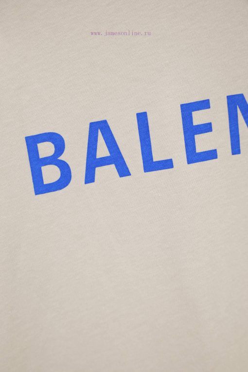 BALENCIAGA Paris Front And Back English Letter LogoPrinted Pure Cotton Round Neck T-shirt Unise bm4karxb - Image 8