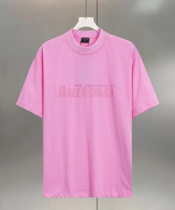BALENCIAGA Paris Crack Letter PrintCotton Round Neck T-shirtColor: White Black Coffee PinkSize apw0idrj