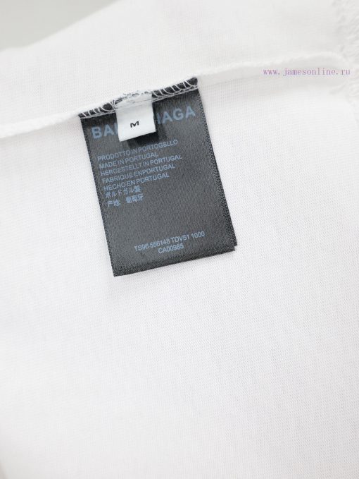 BALENCIAGA Paris Yoda Elf Pure CottonRound Neck T-shirtColor Black WhiteSize XS S M LNumber BT0 rw9socnx - Image 10