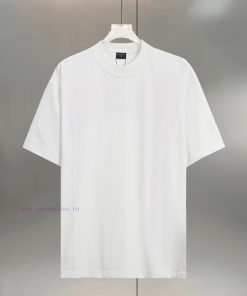 BALENC $AGA Paris Hand Drawn Letter Print Pure CottonRound Neck T-shirtColor Wash Water Blue Wa bx93g08r