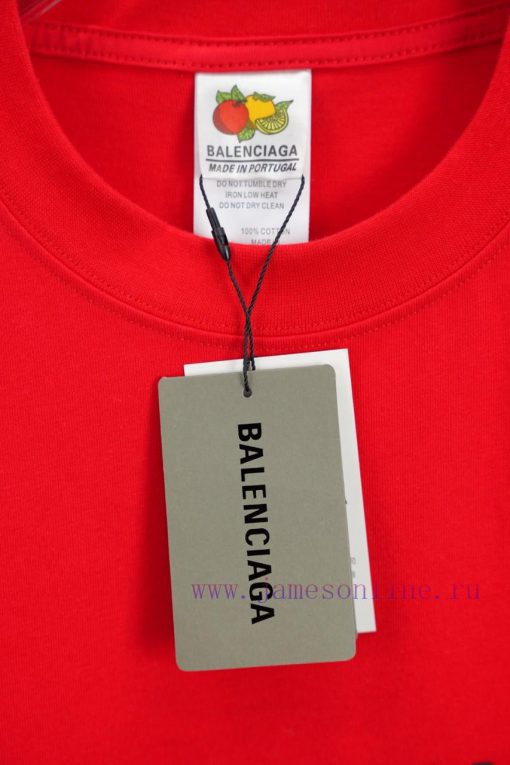 BALENC $AGA Paris Reverse Double Sided Reverse AlphabetEmbroidered Pure Cotton Round Neck T-shi h9ilsblr - Image 4