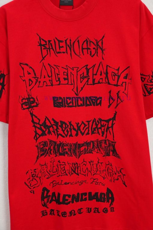 BALENC $AGA Paris Graffiti Letter Logo Made Of Pure CottonRound Neck T-shirt Unisex Loose FitCo v58idzqb - Image 6