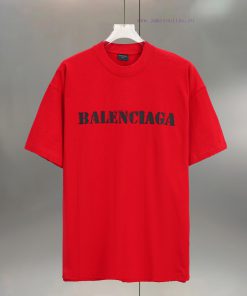 BALENCIAGA Paris Alphabet LogoCotton Round Neck T-shirtColor: Black Red Grey WhiteSize XS S M L aahgkh9d