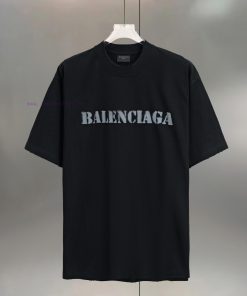 BALENCIAGA Paris Letter Logo Printed CottonRound Neck T-shirtColor: Black Red Grey WhiteSize XS x6vewvza