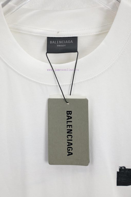 BALENC $AG Paris Adhesive Tape Coke Pure CottonRound Neck T-shirtColor: Black White CoffeeSize xza3dlp1 - Image 4