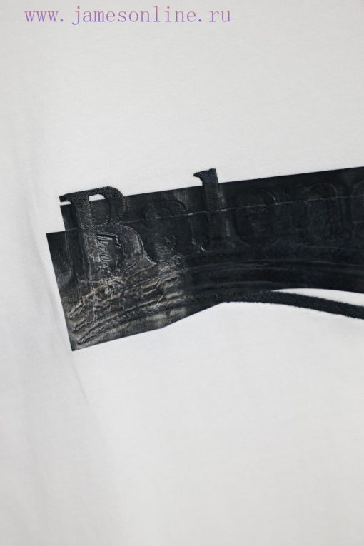 BALENC $AG Paris Adhesive Tape Coke Pure CottonRound Neck T-shirtColor: Black White CoffeeSize xza3dlp1 - Image 8