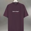 BALENCIAGA Paris R In Lowercase LettersCotton Round Neck T-shirtColor: Black White Dark Red Blu 35k9l2gc