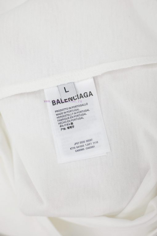 BALENCIAGA Paris Co Branded Aerospace LogoEmbroidered Pure Cotton Round Neck T-shirtColor Black tezlyzto - Image 10