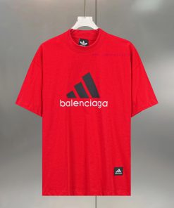 BALENC&AGA Paris AD Joint Regular PrintingCotton Round Neck T-shirtColor: White Red BlackSize X 7gvhvlbn