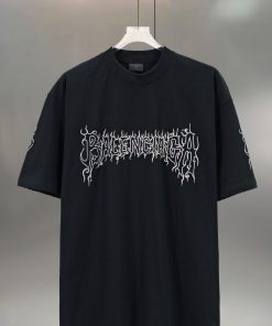BALENC&AGA Paris Flame Printed Pure CottonRound Neck T-shirtColor Black YellowSize XS S M LNumb 0bc39ffa