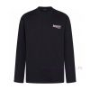 BALENCIAGA Paris Cola EmbroideryCotton Round Neck Long Sleeved ShirtColor White BlackSize XS S edvt16z8