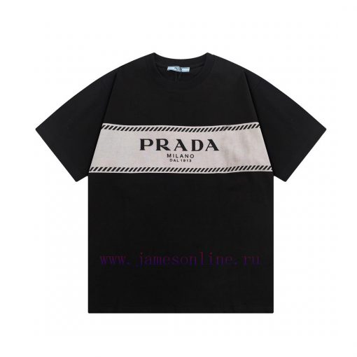 ️PRADA Horizontal Bar Splicing Letter PrintUpgraded Inspired By Retro 80sOriginal Fabric Offici iiafxdlj