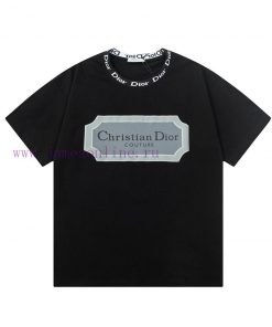 ️Dior Lettered Woven Ribbon With Patchwork Neck And Silver Frame PrintUpgraded Inspired By Retr kfxdkocp